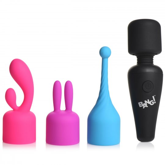 Versatile Pleasure: Mini Wand with 3 Interchangeable Attachments